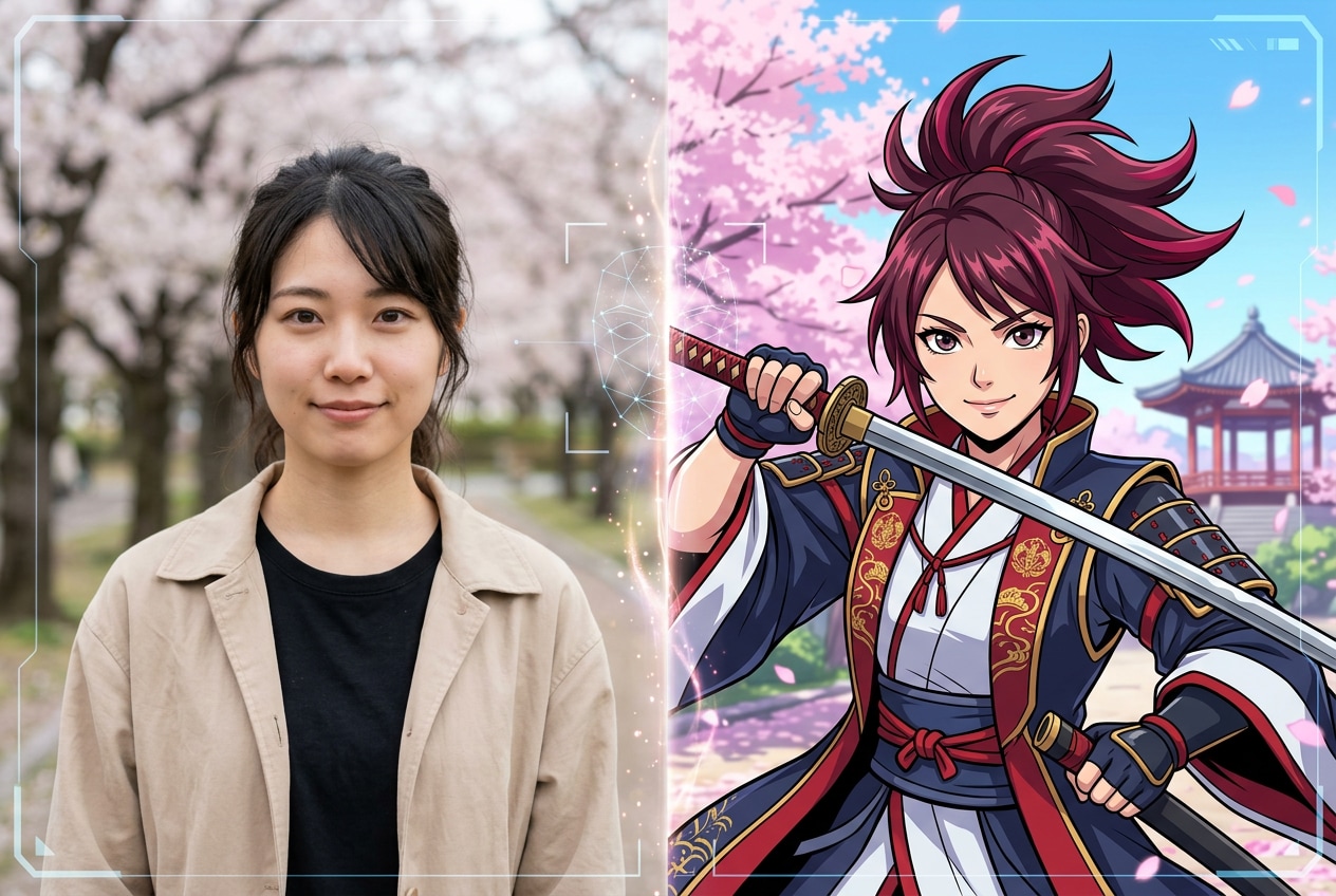 Anime character cosplay AI Gemini