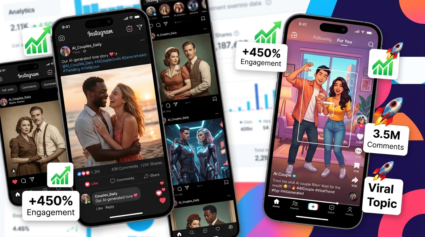 trending chatgpt couple photo prompt on social media