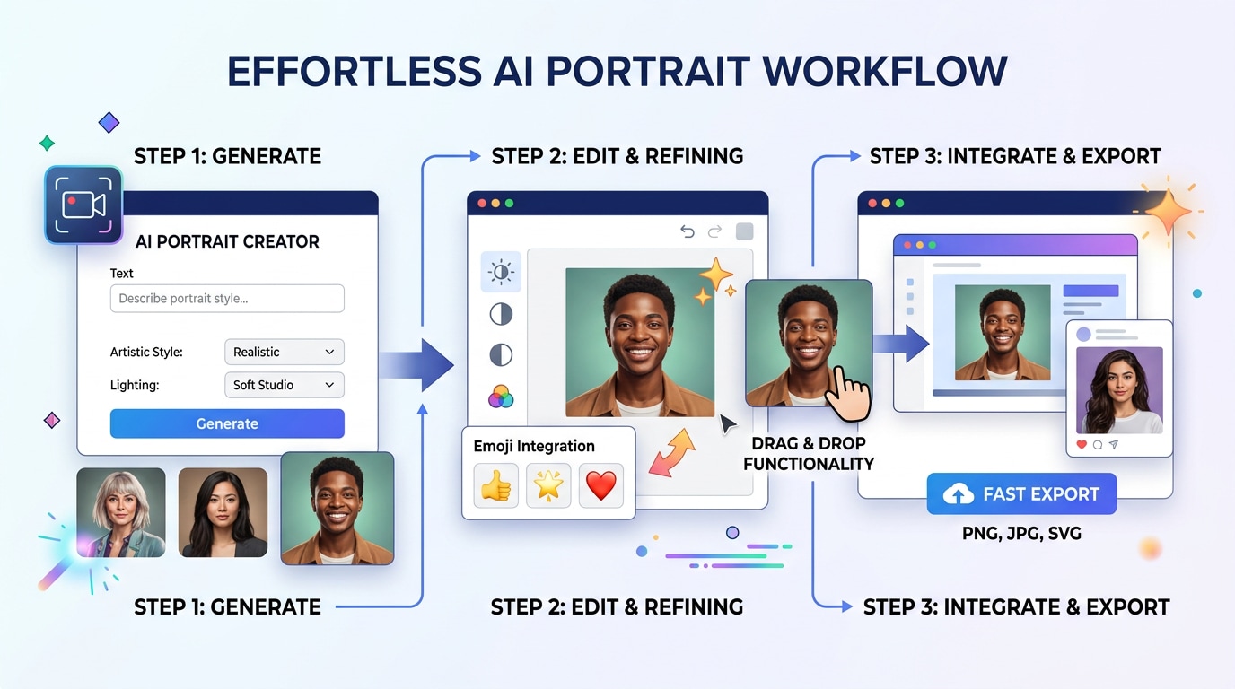 Easy integration and AI portrait workflow