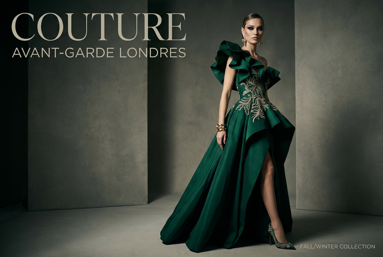 High-fashion editorial quality poster AI