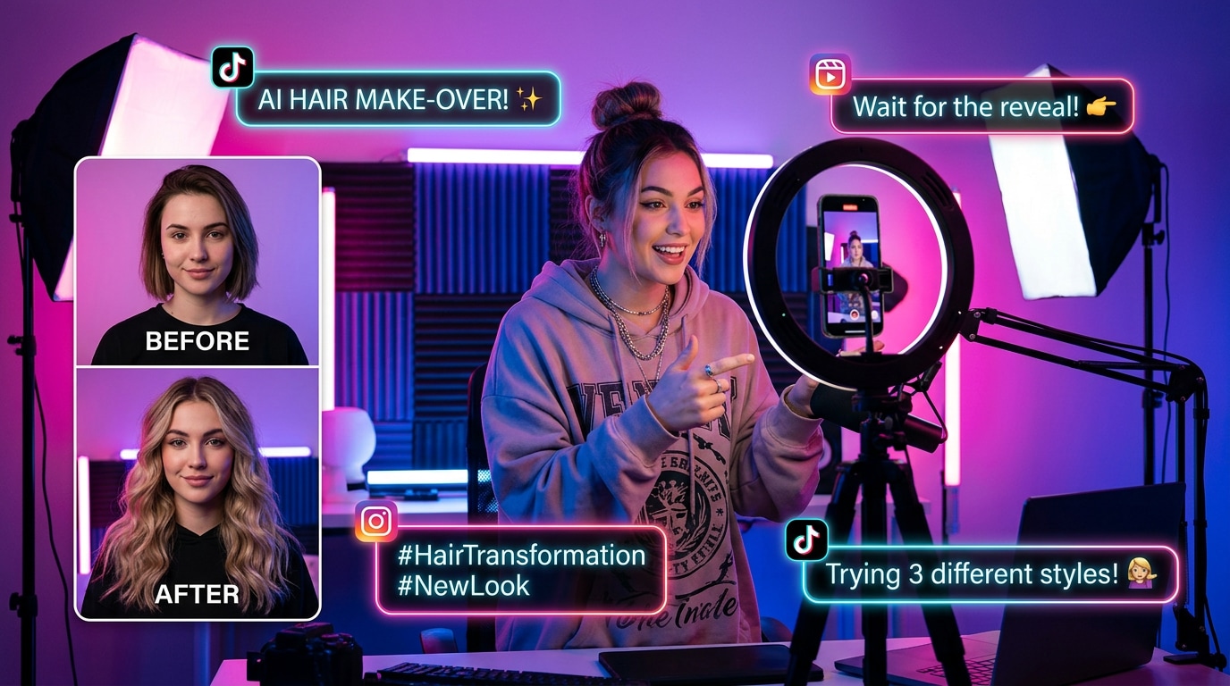Share chatgpt hairstyle portraits online