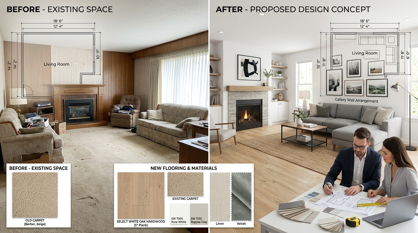 Plan renovation using chatgpt living room design photo prompt