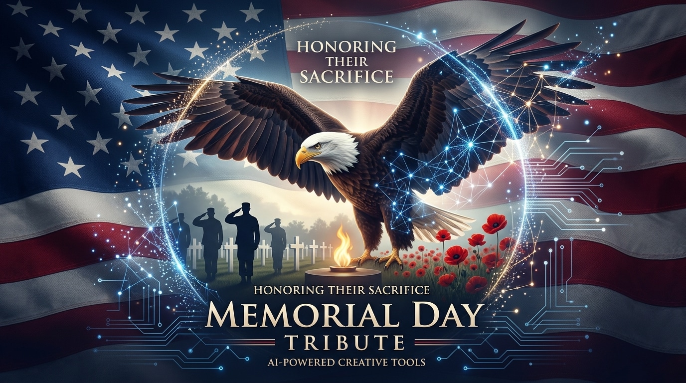 Generate emotion-driven AI art for Memorial Day posters