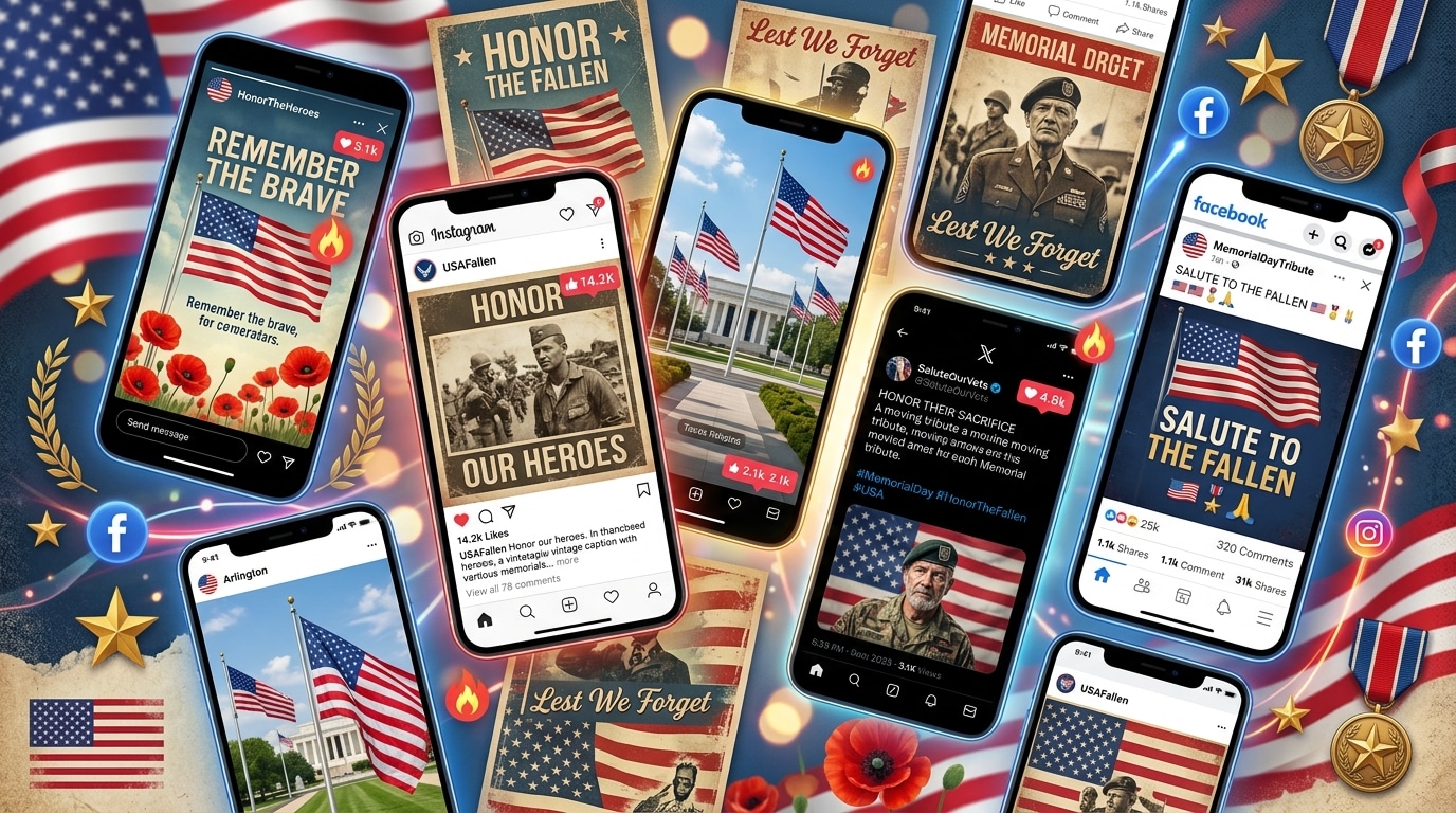 Craft perfect social media tributes for Memorial Day