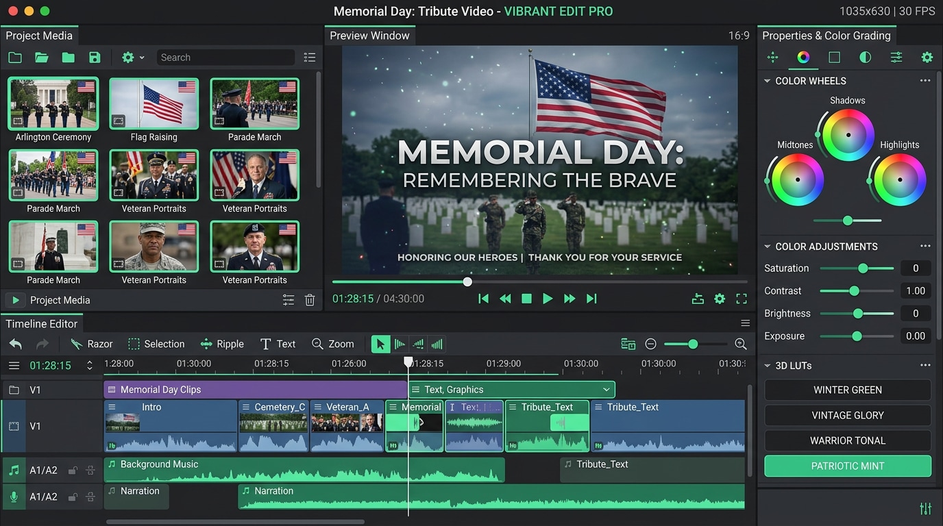 Enhance Memorial Day posters with video tools