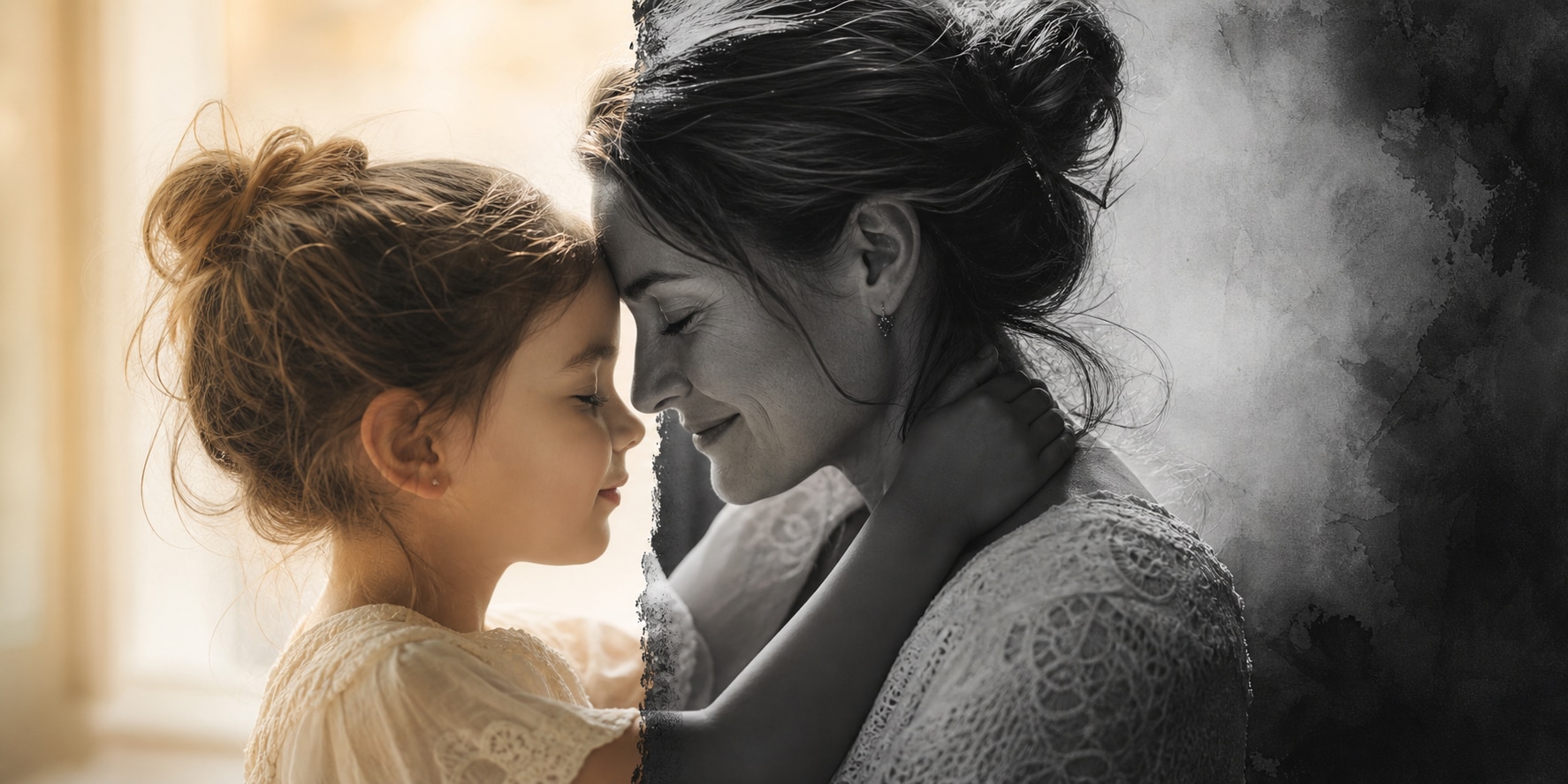 Black and white mother and daughter prompt for chatgpt