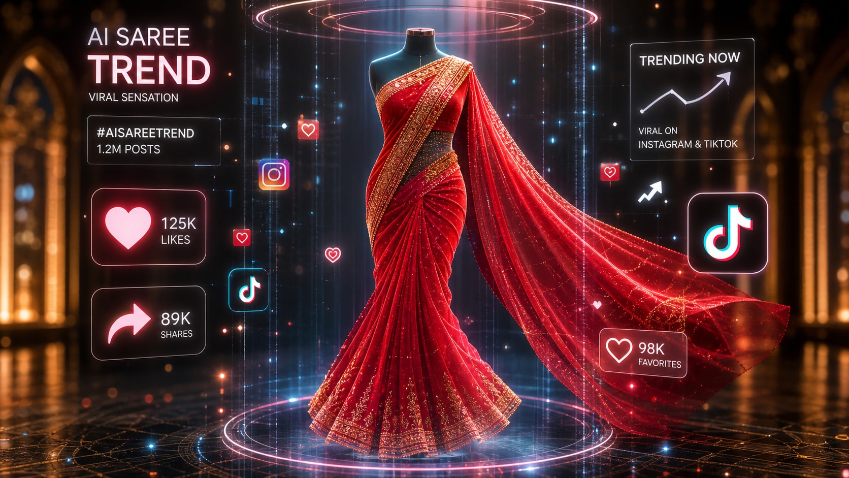Master the AI saree trend with prompt for chatgpt ai girl in saree