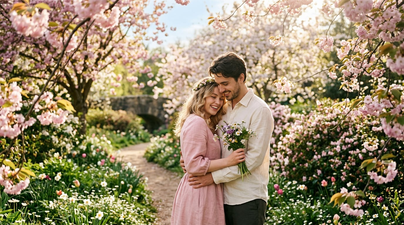Craft a chatgpt romantic outdoor portrait prompt