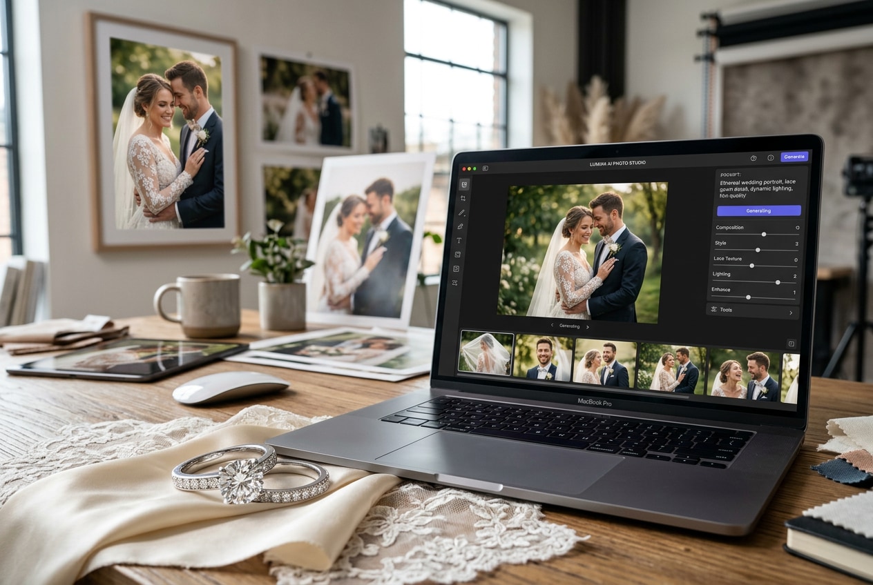Generate high-resolution AI wedding photos with best prompt for wedding photo