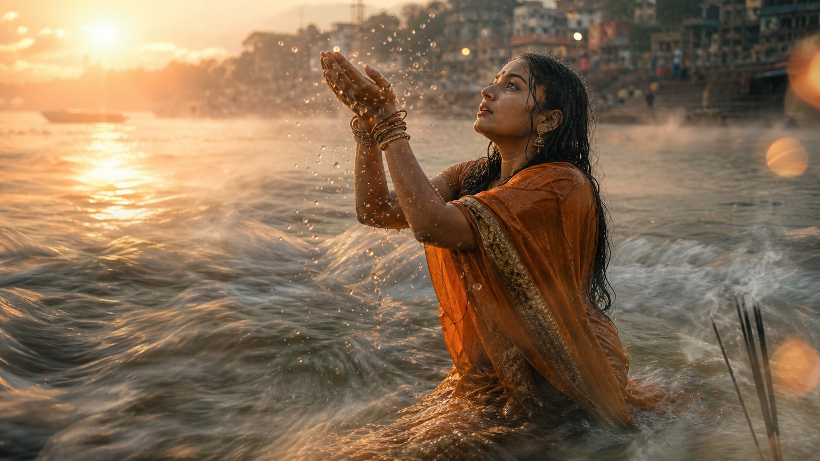 Transform Chhath Puja holy dip images into video art