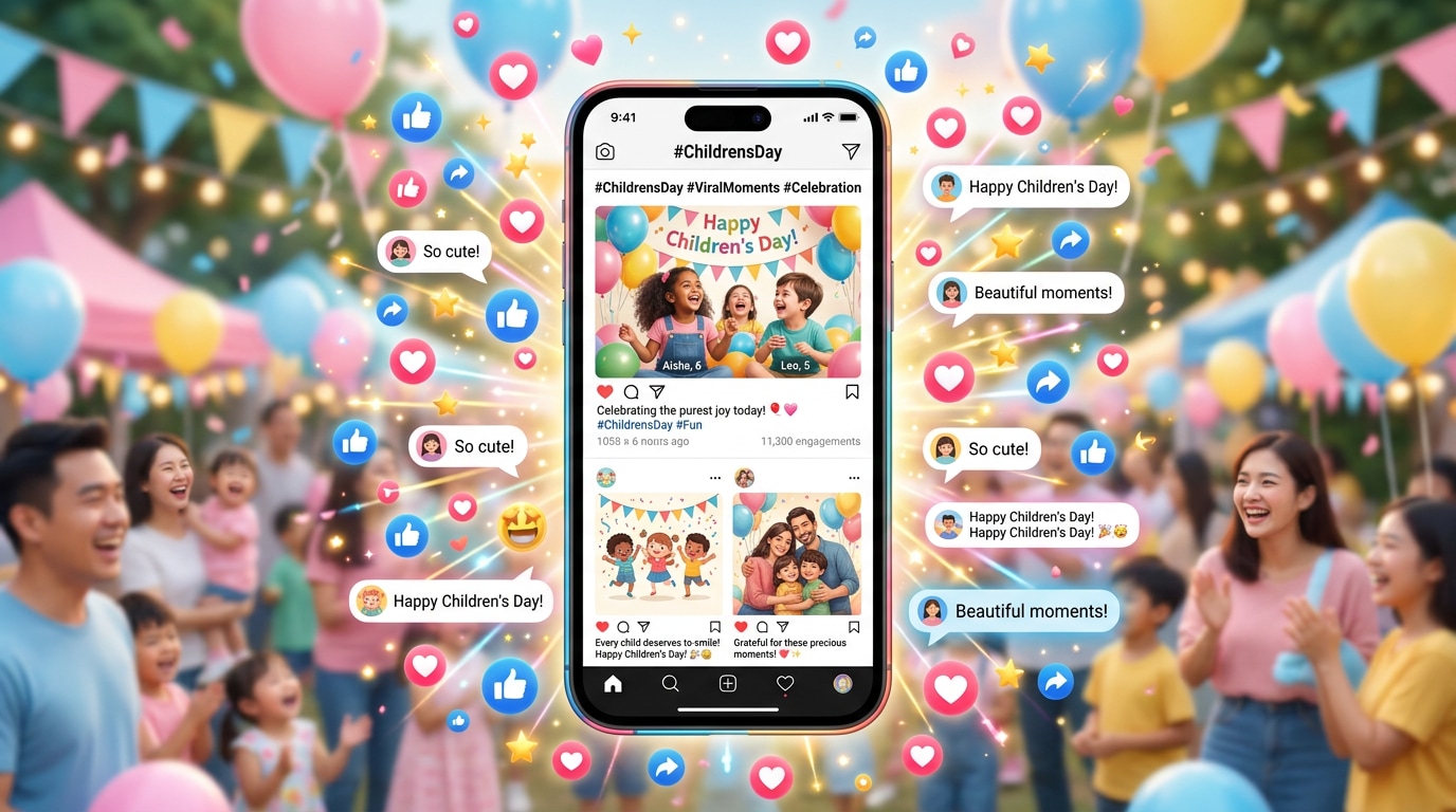Spark joy on social media with best children's day images