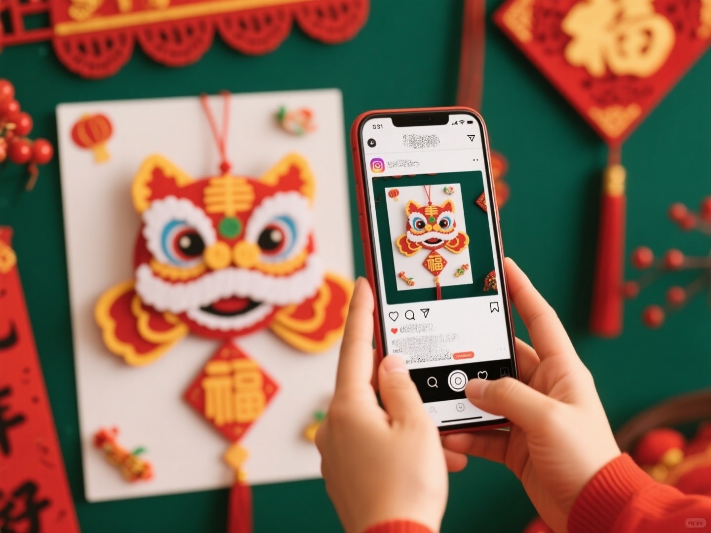 Share Finished Chinese New Year Craft on Social Media