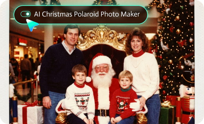 ai christmas polaroid photo prompt