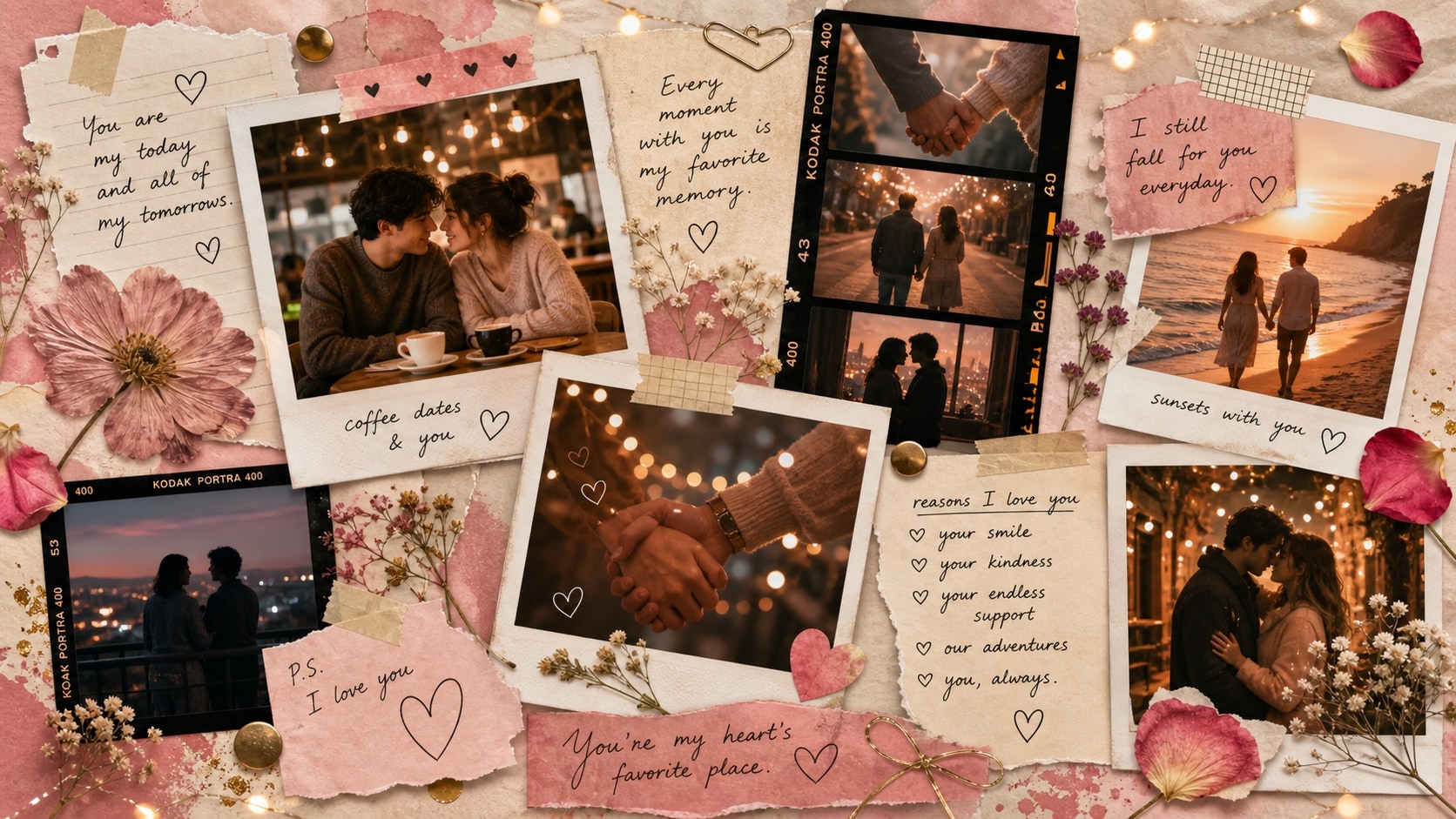 preserve romantic memories with a couple collage photo prompt