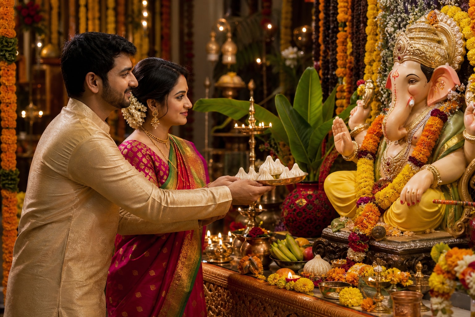 ganesh chaturthi couple prompts
