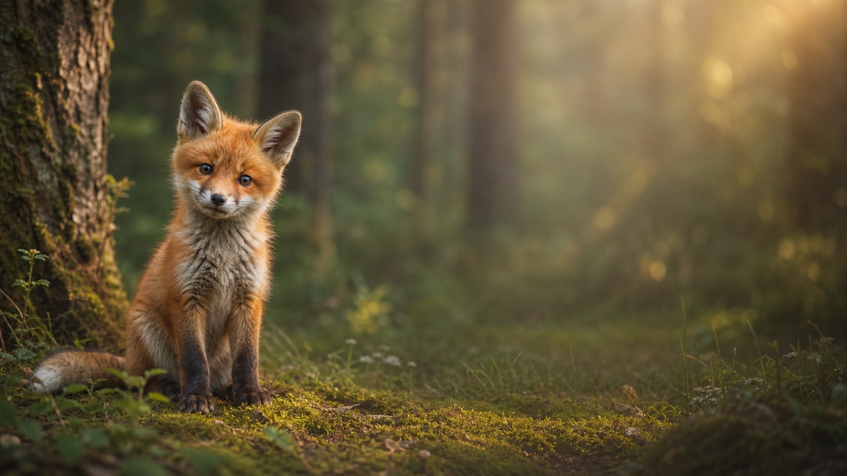 cute baby fox wallpaper prompt feature image