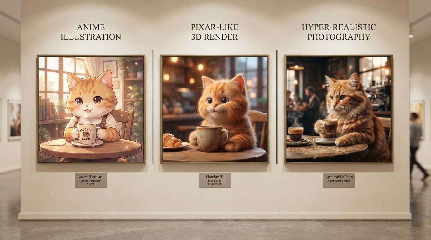 Advanced AI models for cat drinking coffee