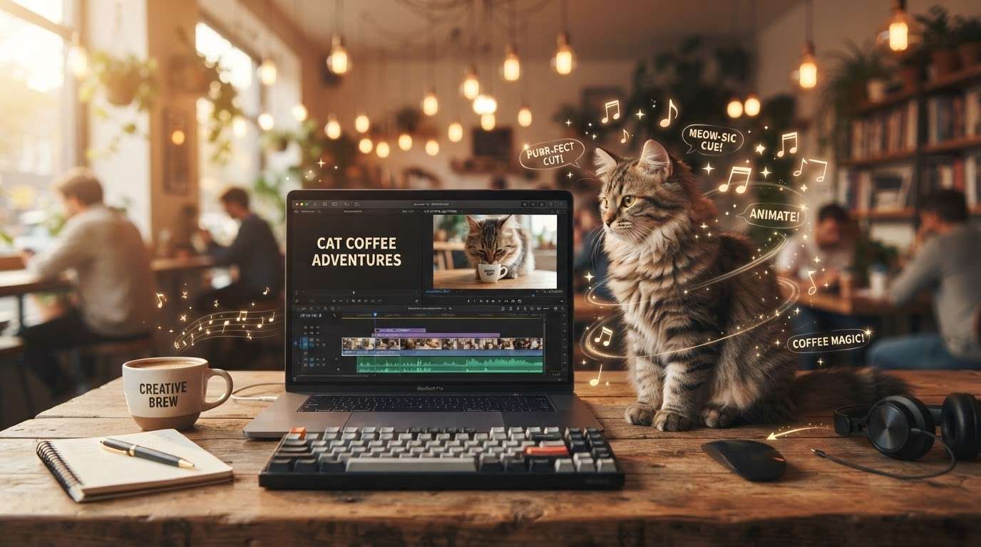 Animate coffee lover cat images