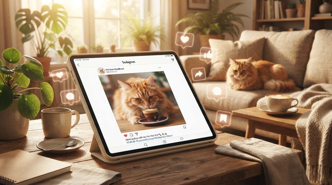 Viral cute cat coffee AI prompts