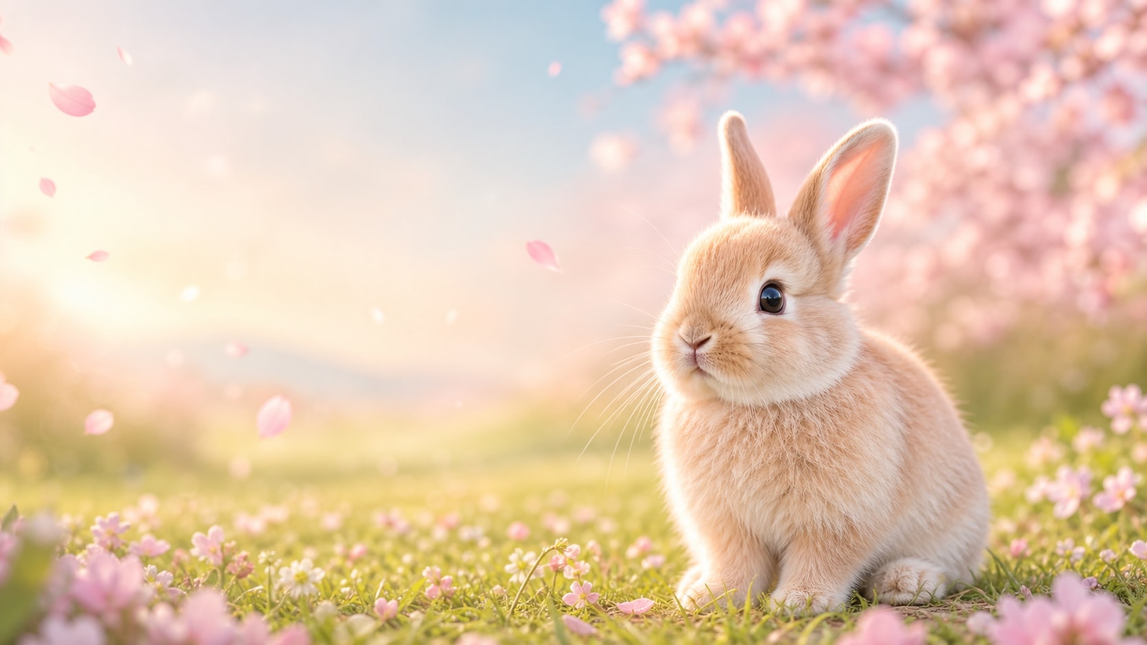 cute rabbit AI image animated into a video asset