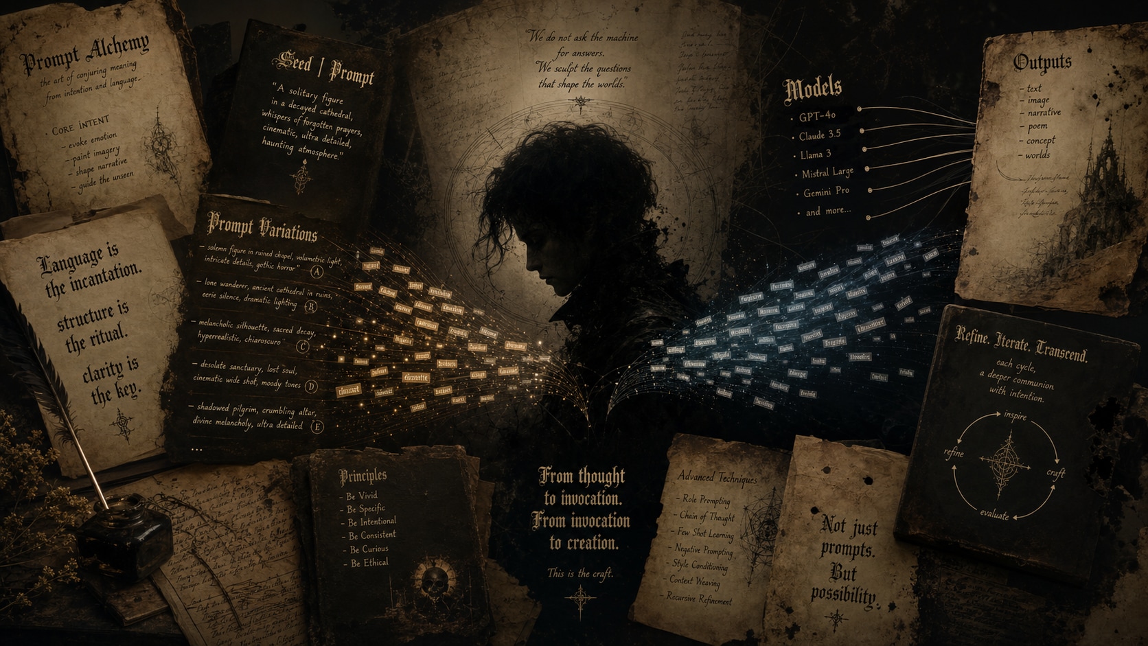 Advanced prompt engineering for dark aesthetic image prompts