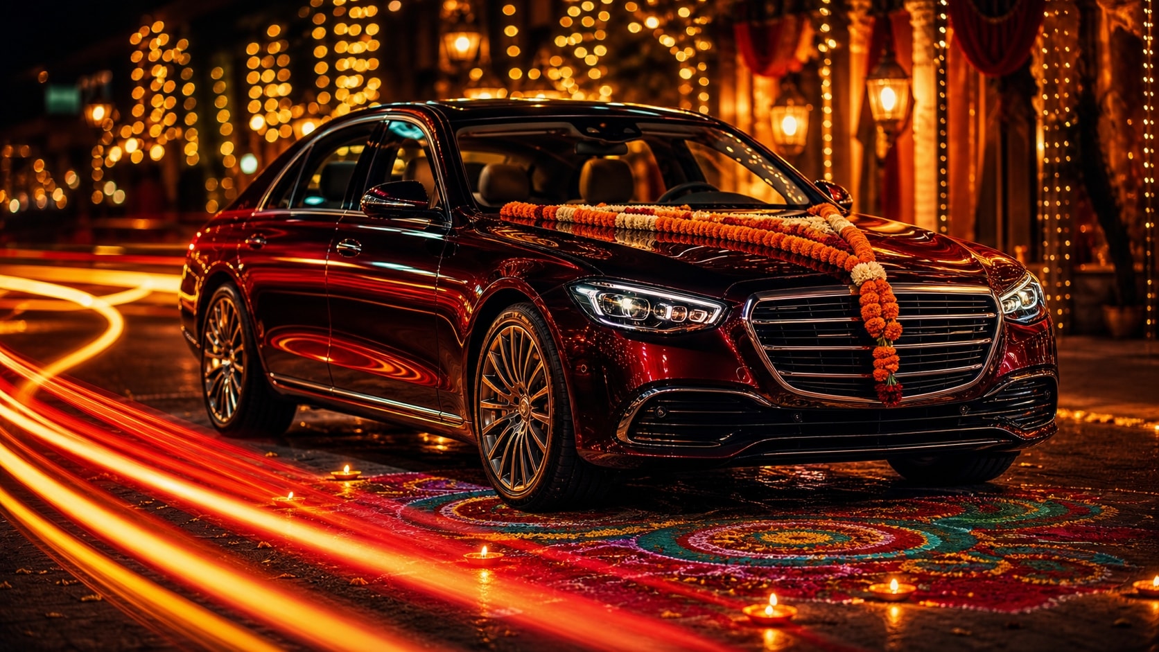 Photorealistic Diwali Car AI Photo Editing