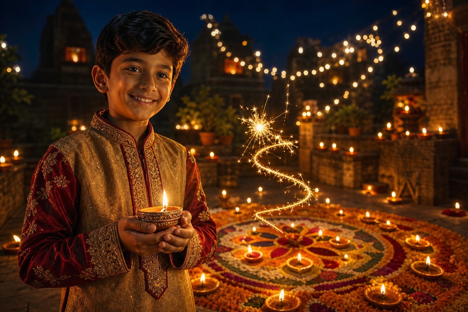 Generate radiant festive atmospheres using AI