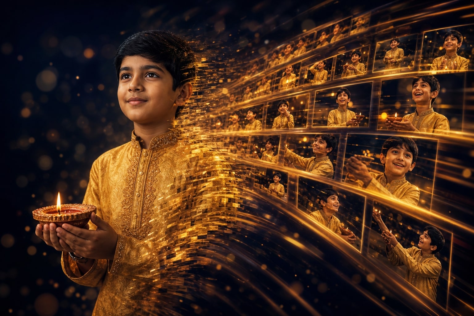 Transform Diwali AI images to video
