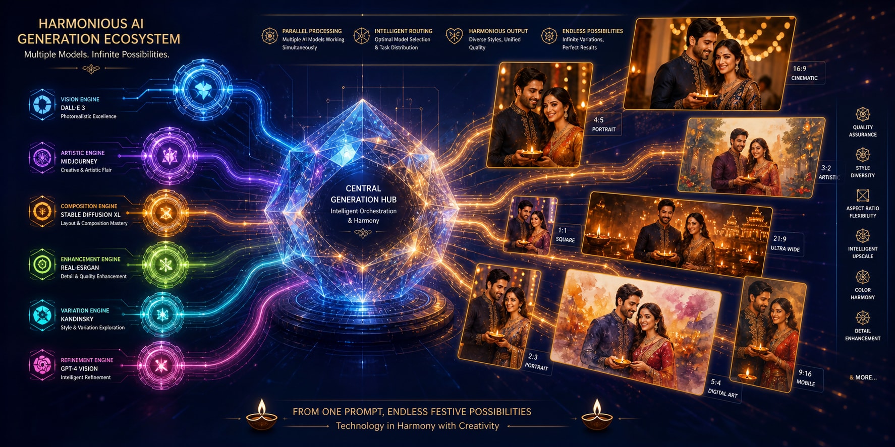 Use advanced AI models for Diwali photos