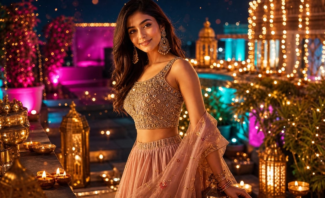 Dominate social media with Diwali ai prompt girl