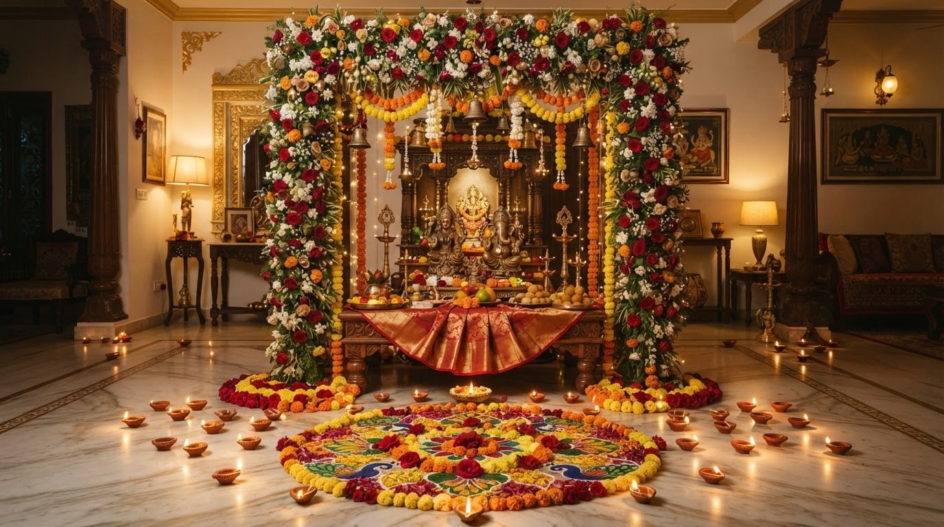 Visualize decor with Diwali Puja setup prompts