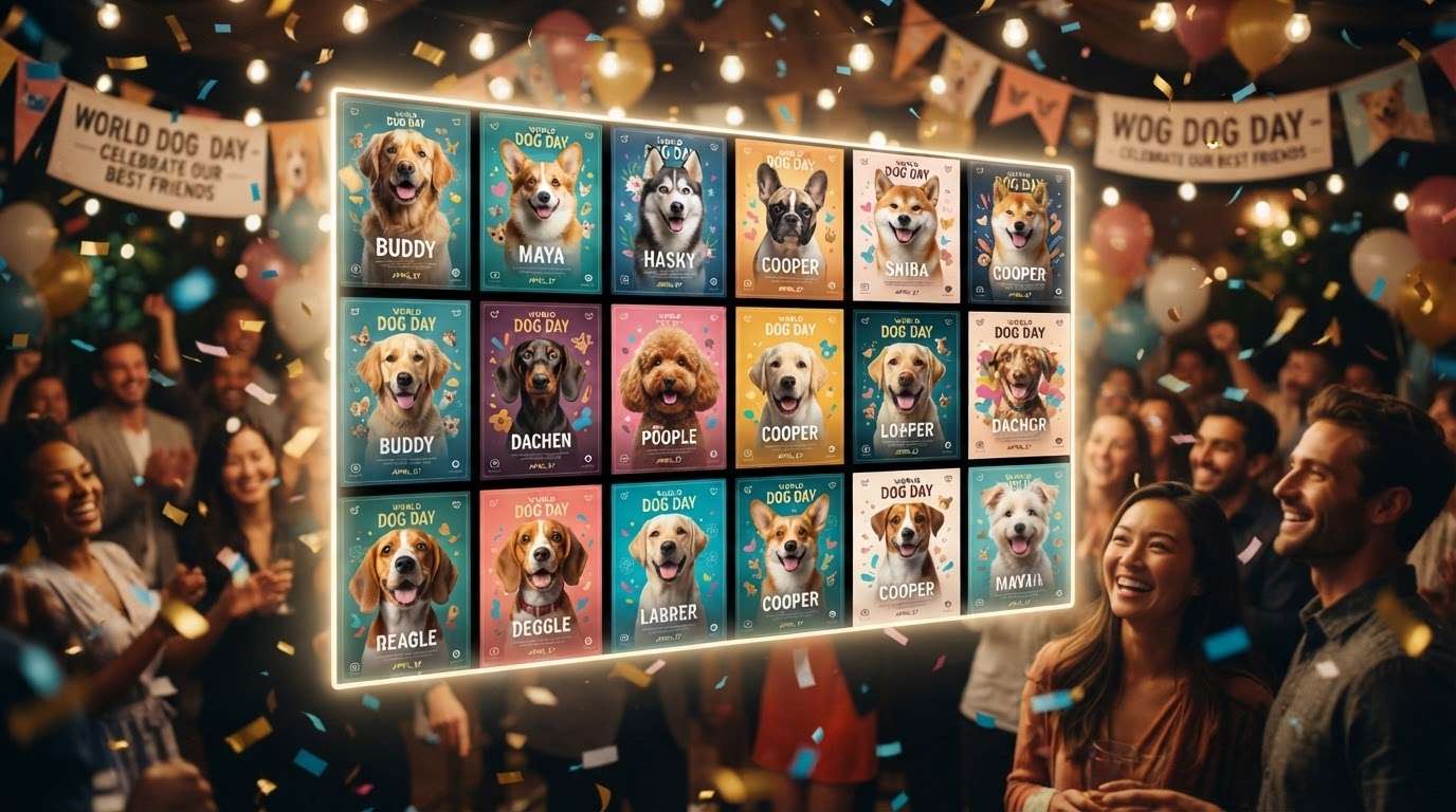 Celebrate world dog day with unique dog portrait art