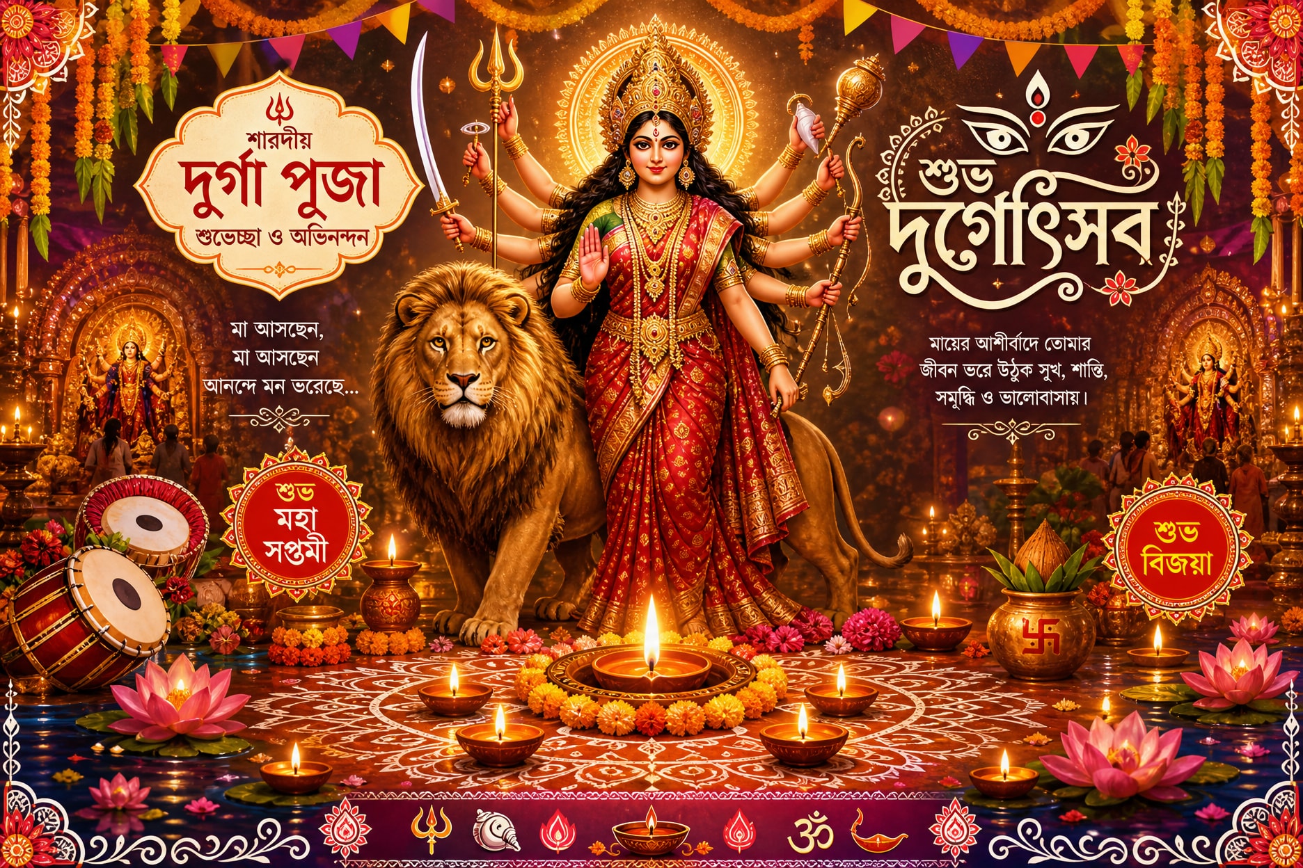 Enhance Durga Puja photos with AI Stickers