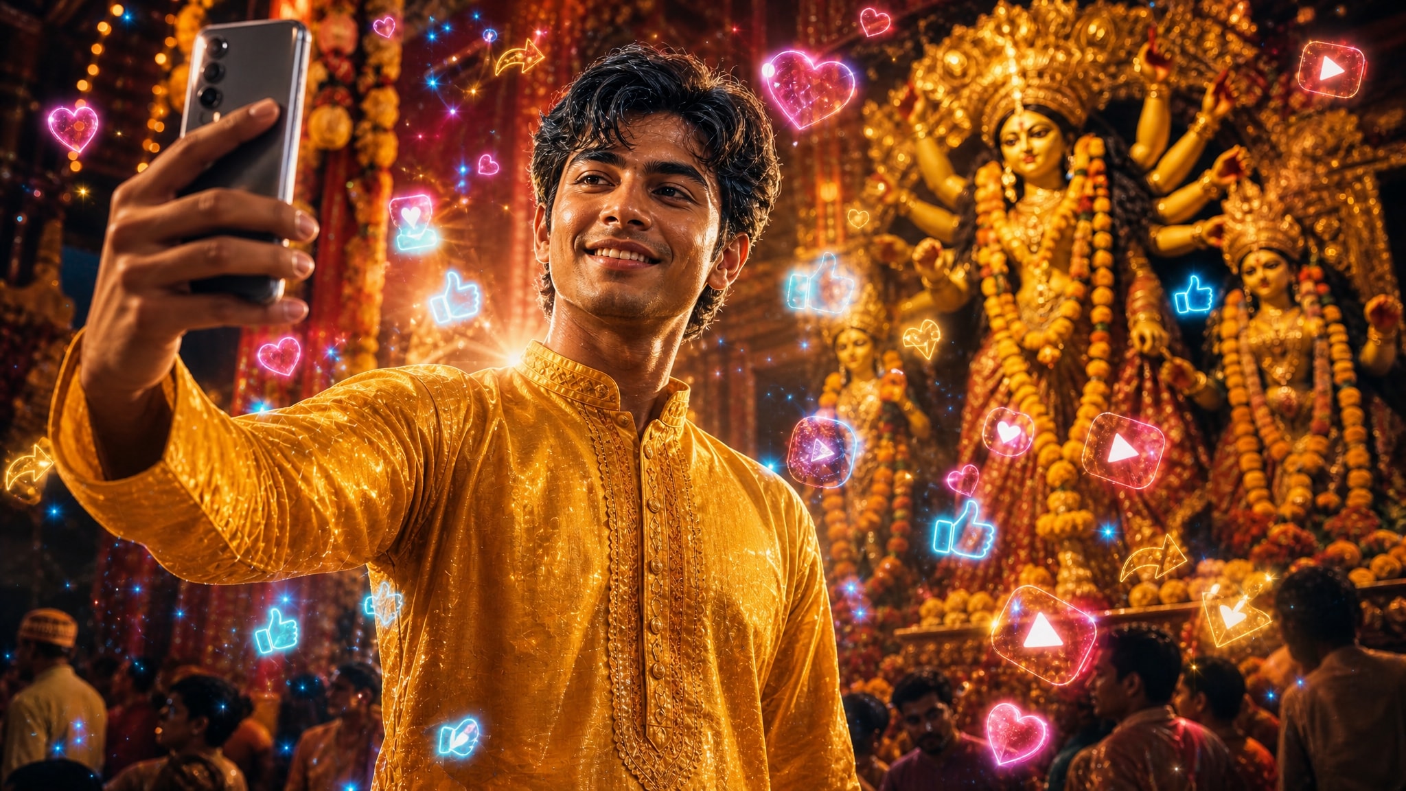 Dominate social media with viral durga puja content