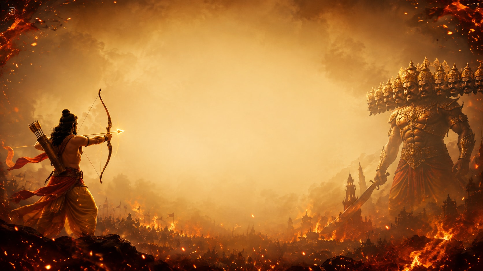 Dussehra ai prompt still image converted into video in Filmora