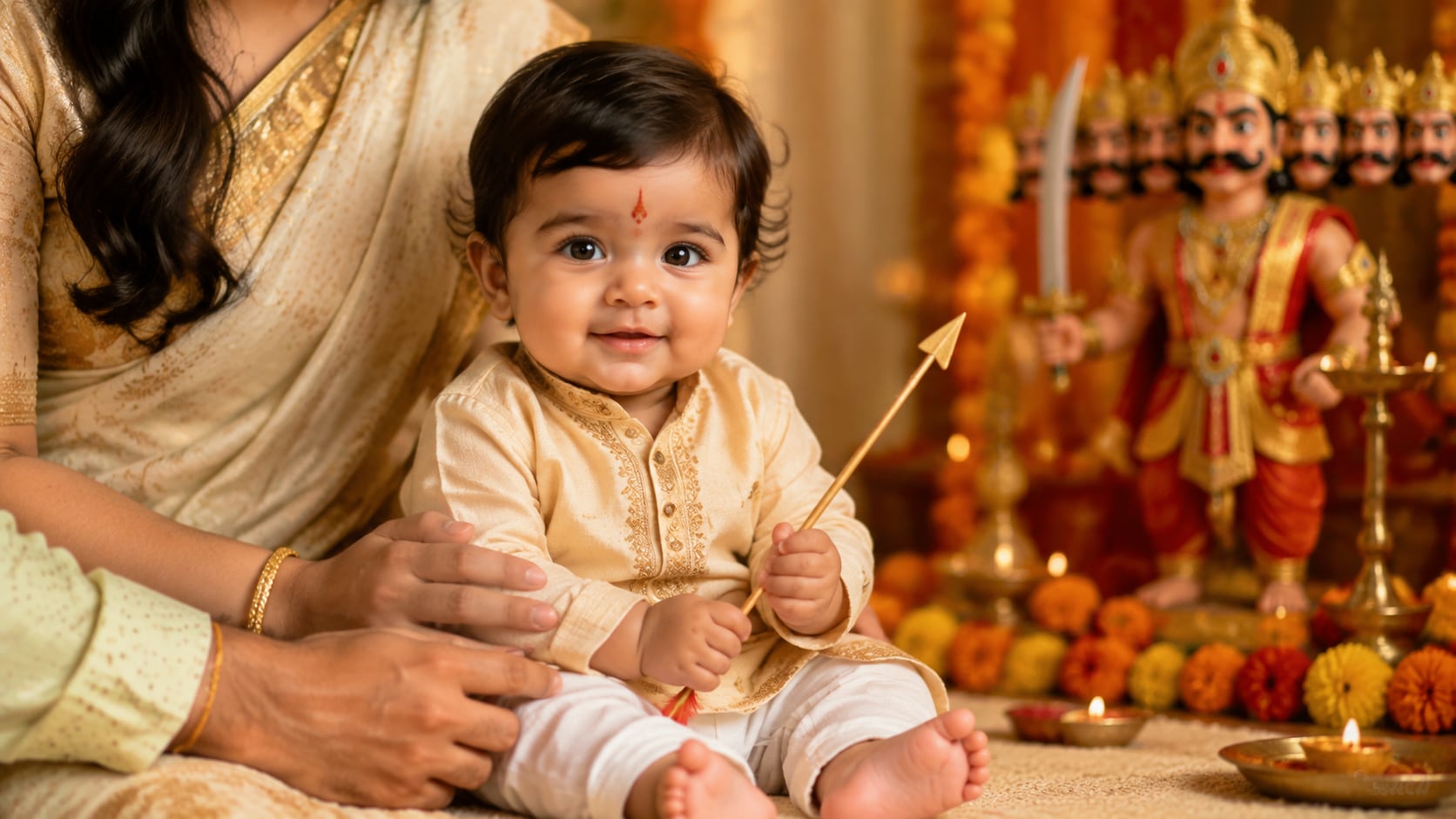GPT Image 2 creating controlled Dussehra baby prompt results