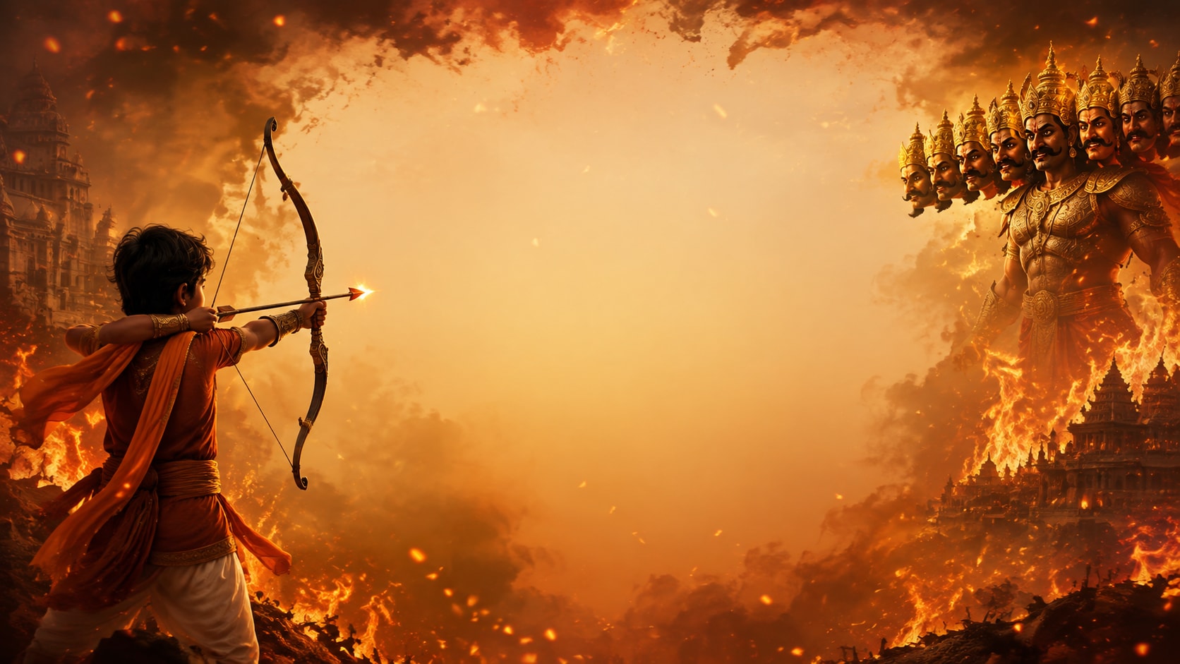 Dussehra boy prompt still image converted into video in Filmora