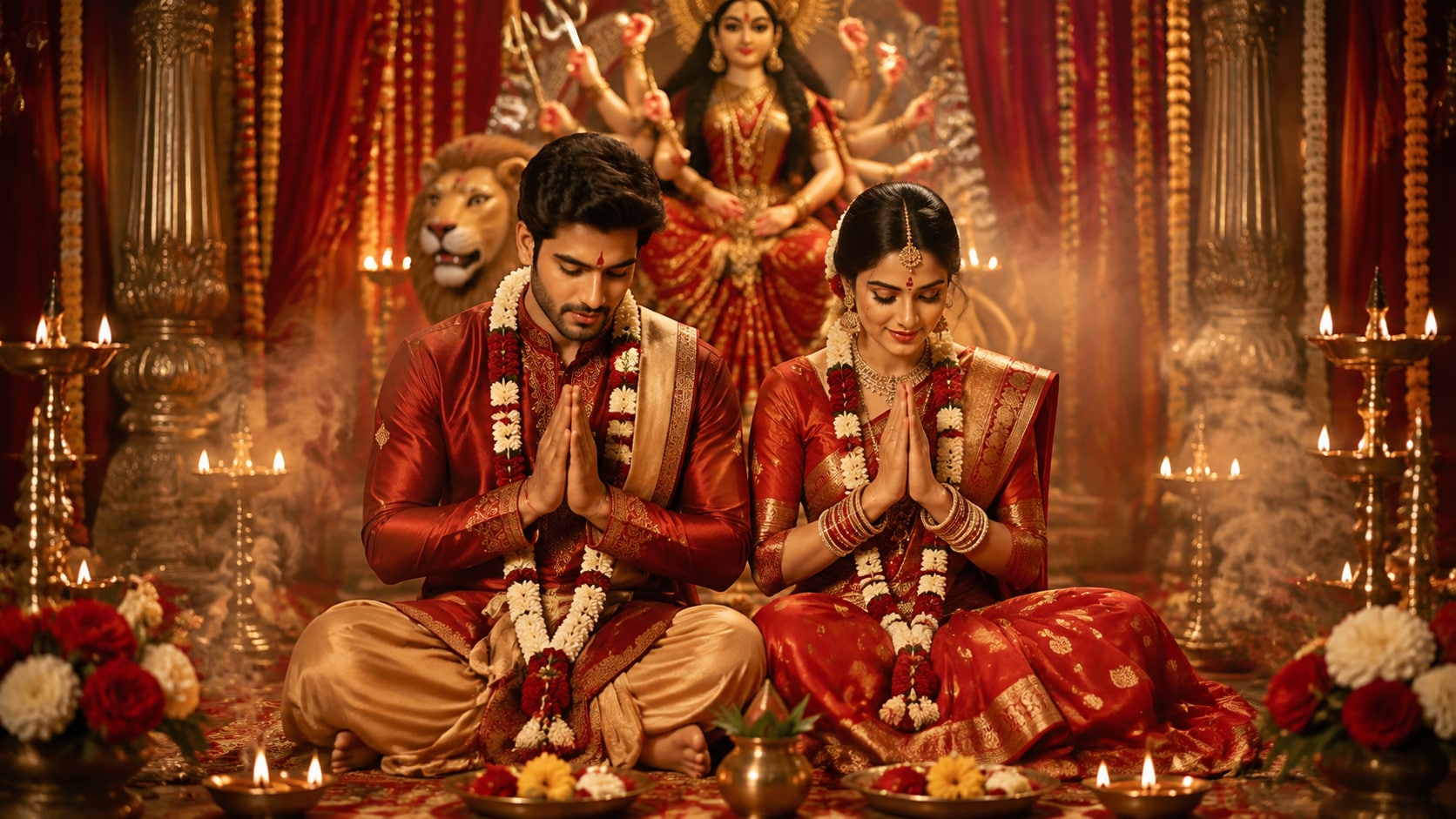 GPT Image 2 creating controlled Dussehra couple prompt results