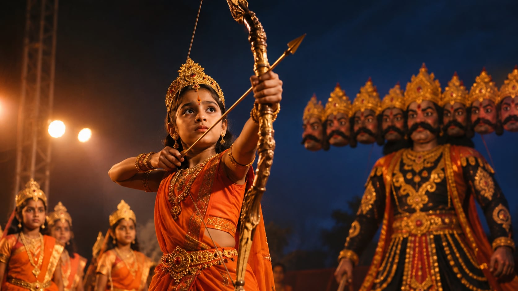 GPT Image 2 creating controlled Dussehra girl prompt results