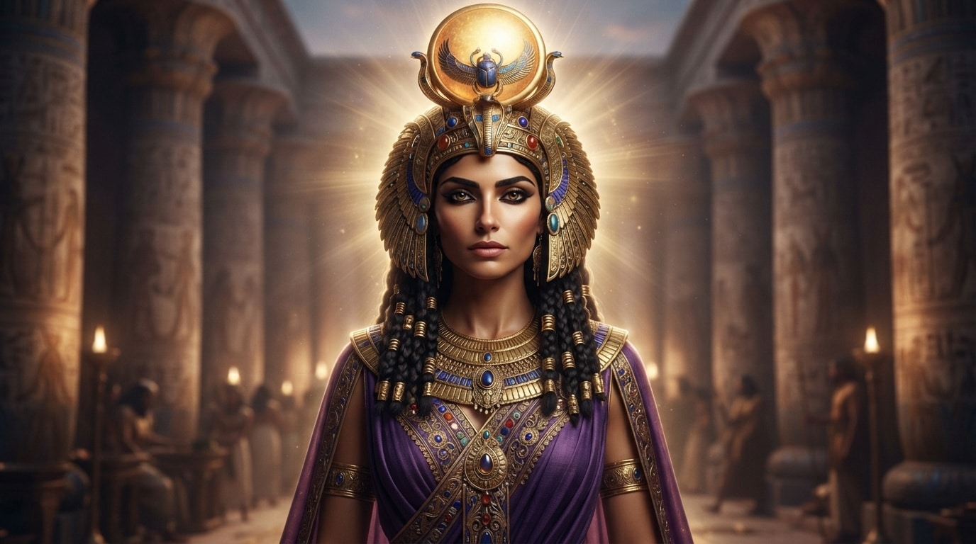 Channel mythological power with an egyptian goddess prompt