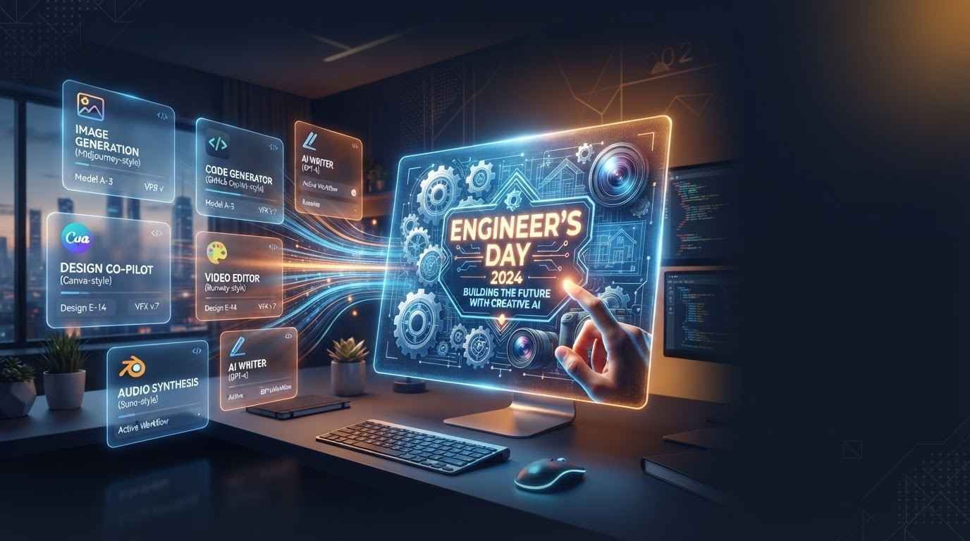 Diverse AI models for your Engineer's day greeting card ideas