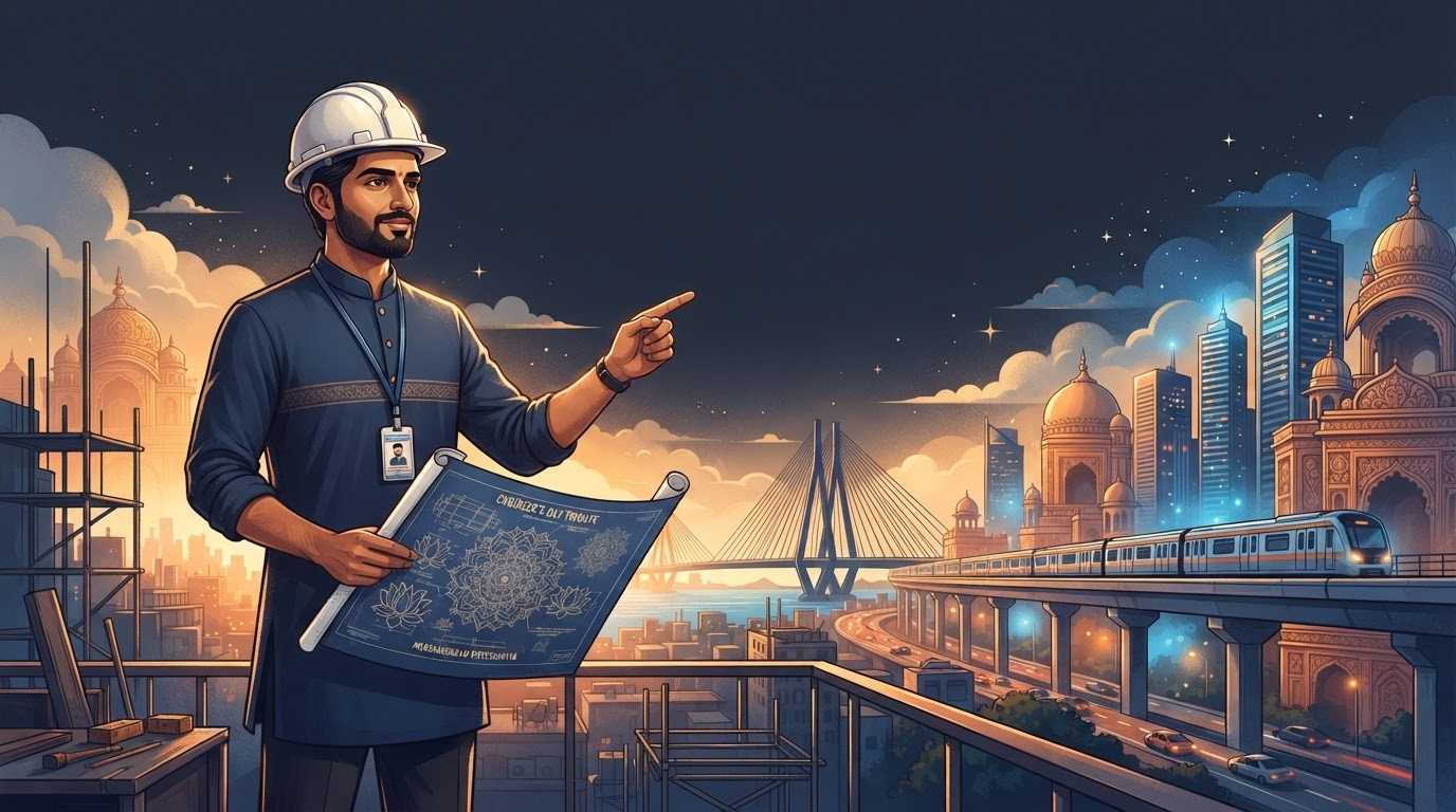 Create an Indian Engineer's Day poster with cultural themes