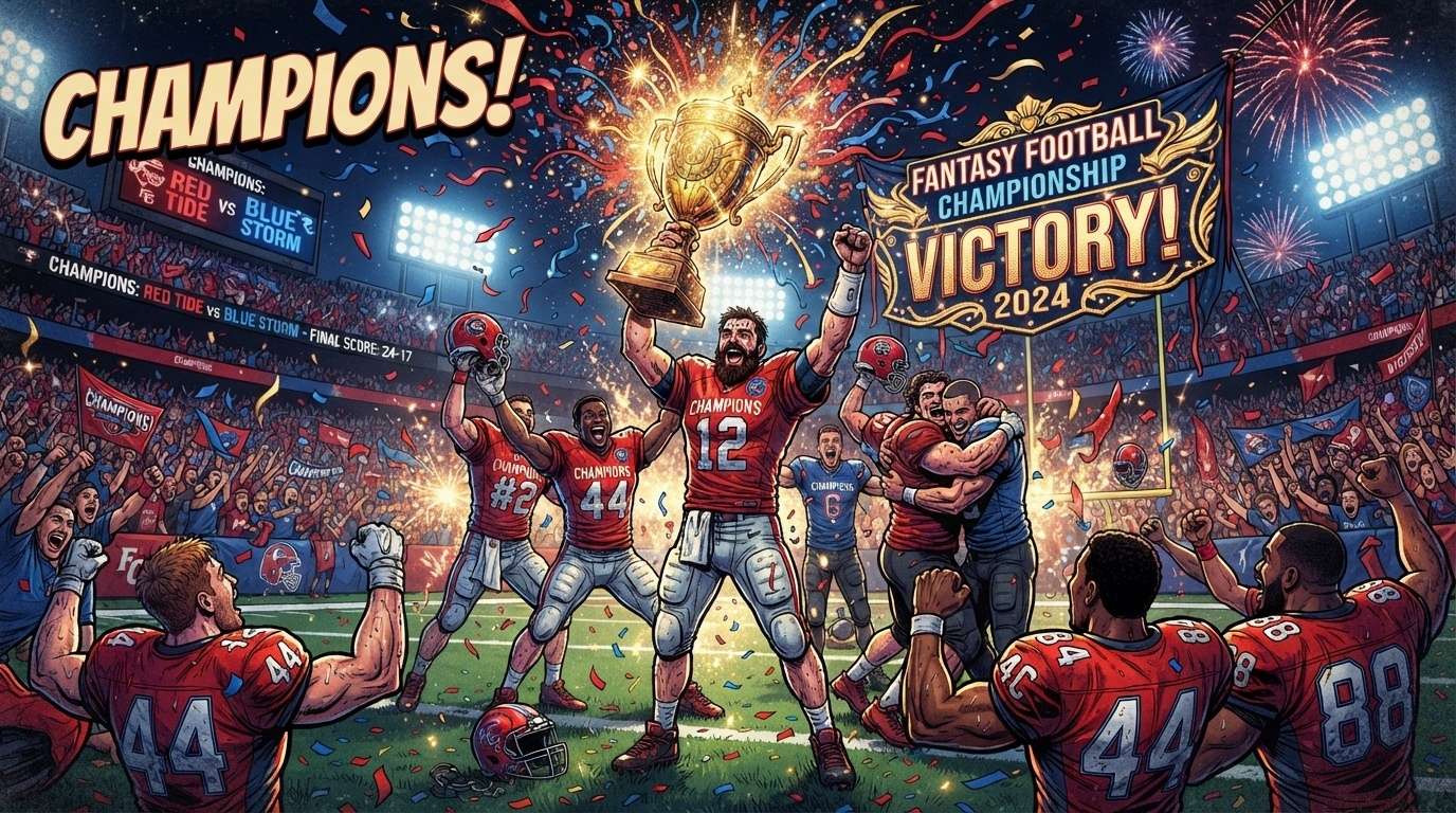 Celebrate your nfl fantasy championship win