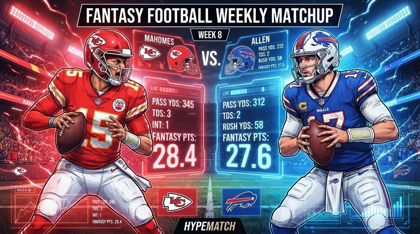 Customize player stats on your fantasy football poster
