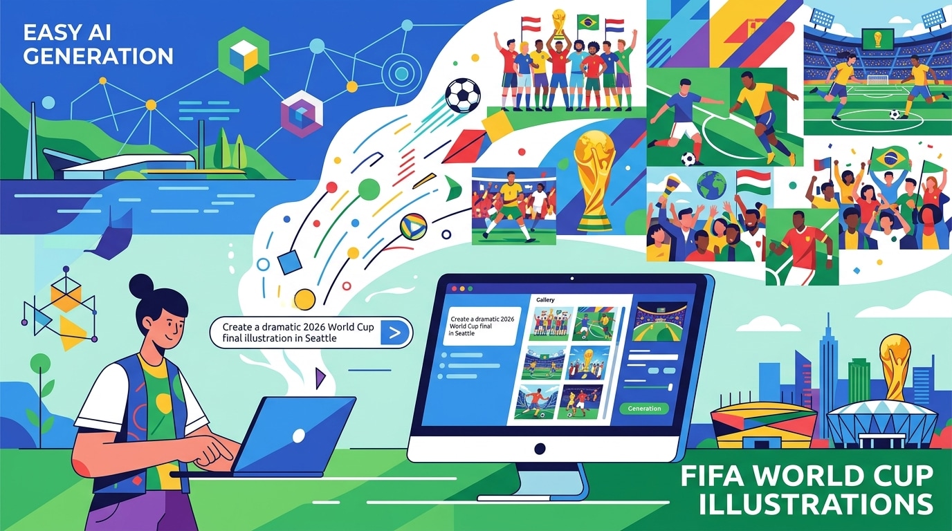 Easy to create fifa world cup illustration