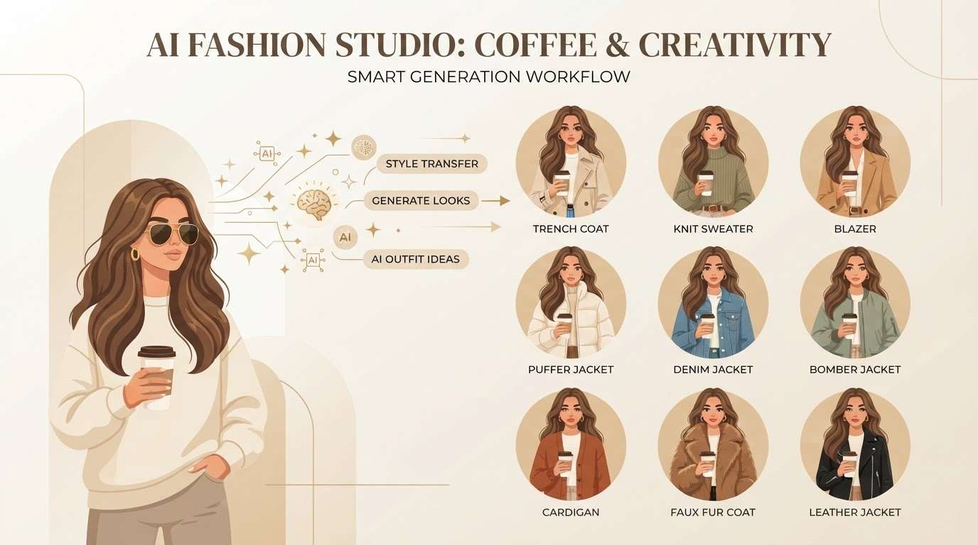 Seamless text-to-image for flat vector illustration