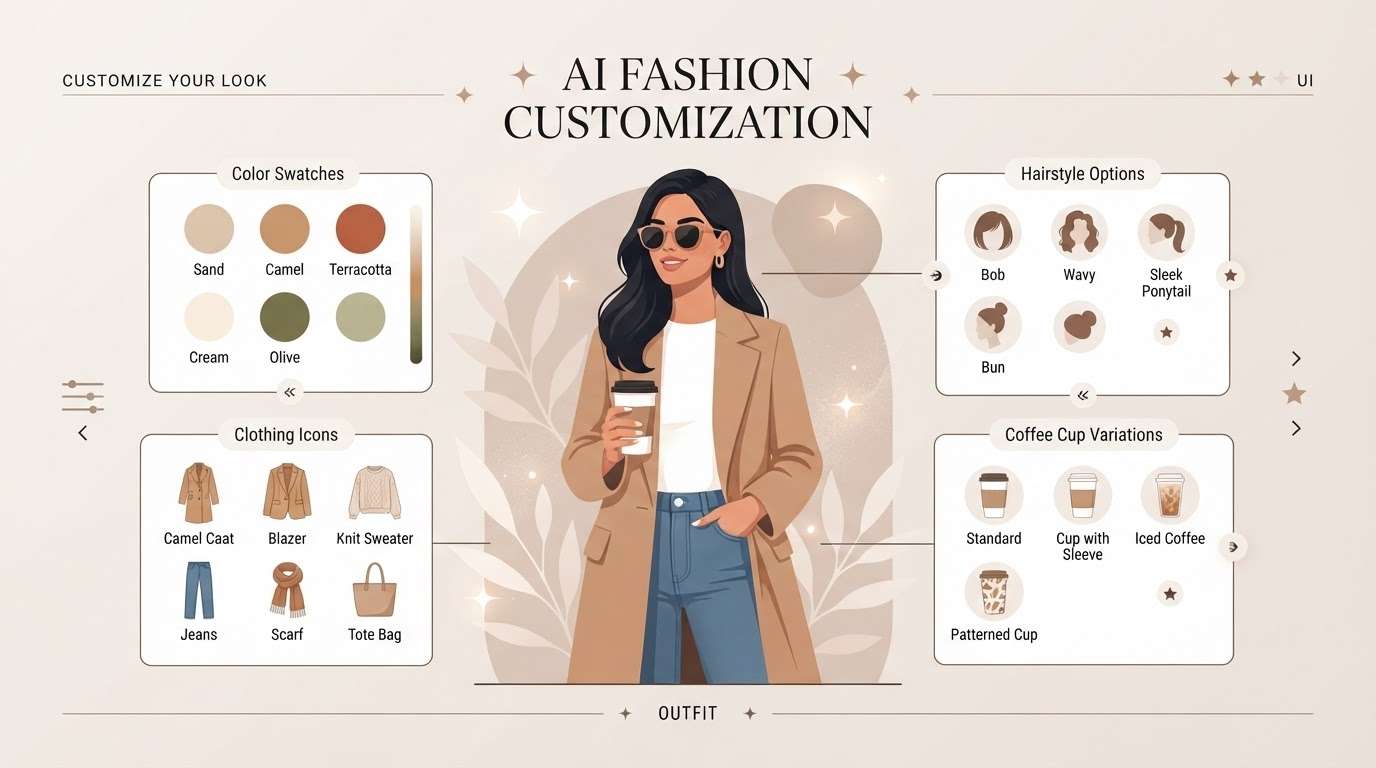 Customize cozy coffee girl aesthetic