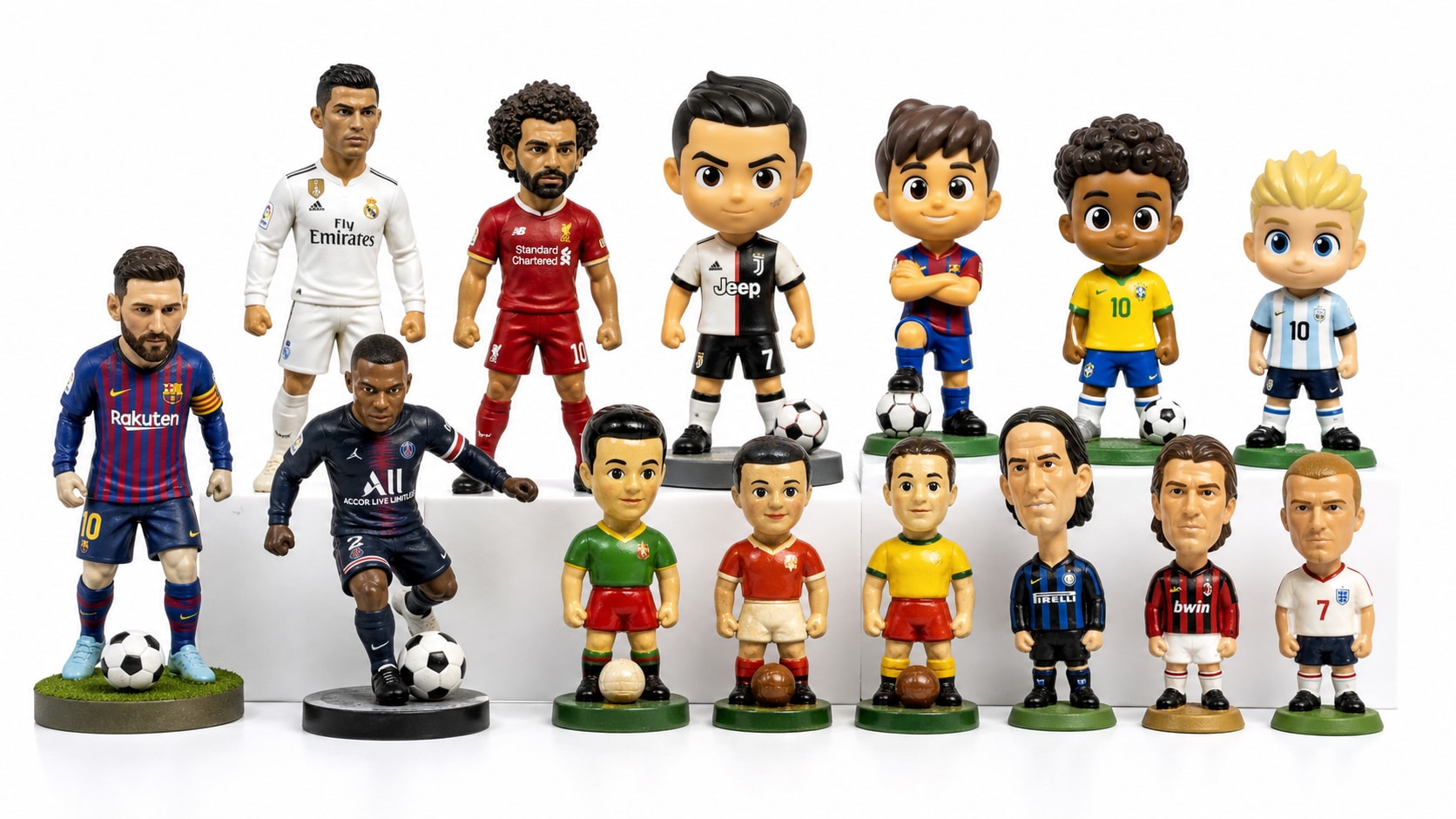 Generate diverse styles from chibi to realistic football action figures