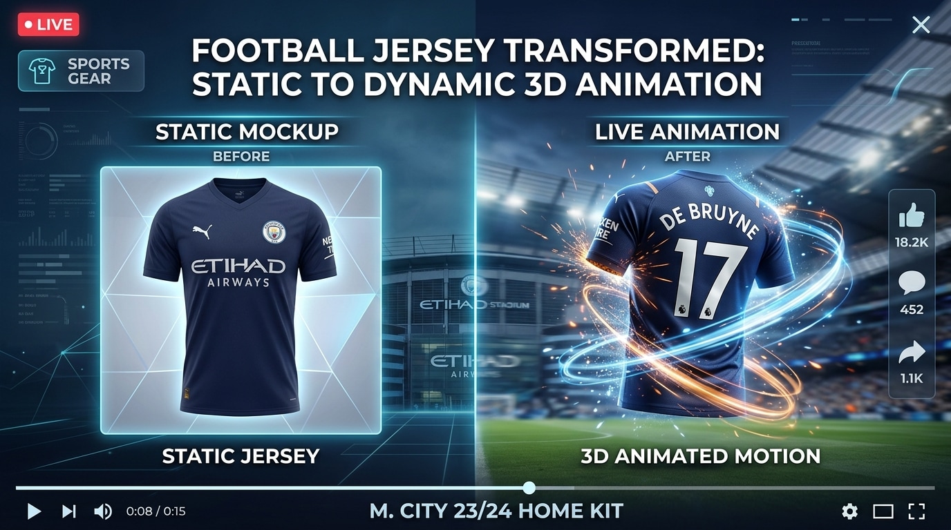 Animate your football jersey AI photos