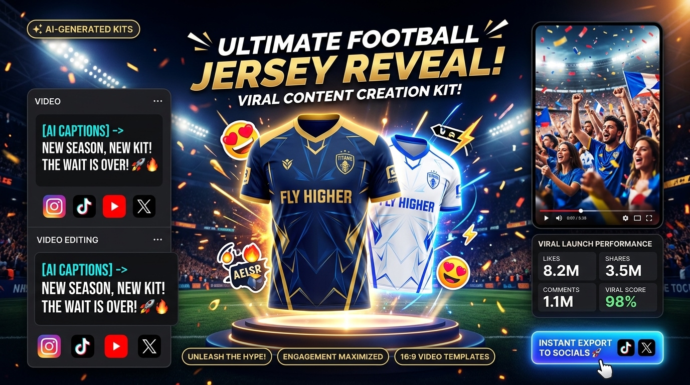 Create viral football jersey AI video content